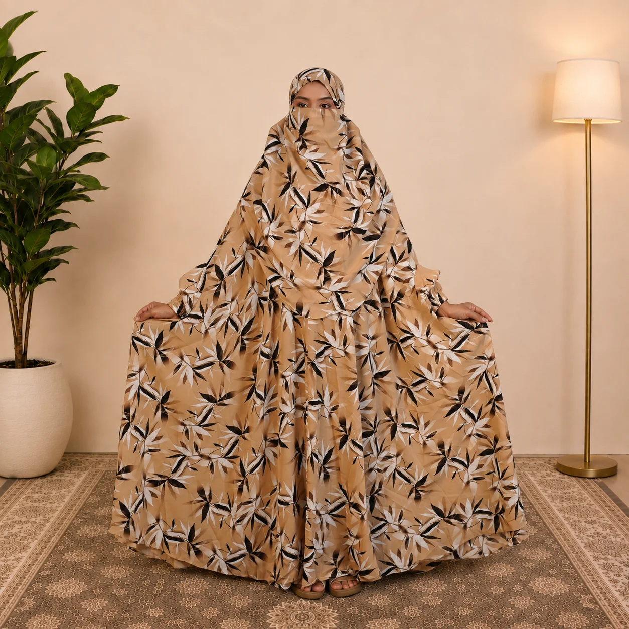 Premium Turkish Kaftan Silk Floor Touch Jilbab J403